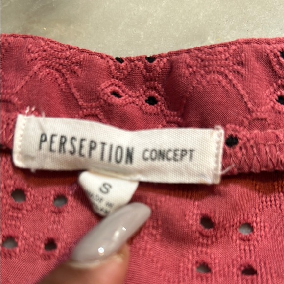 PerSeption Concept Pink Flutter Sleeve Ruffled Blouse - Picture 3 of 6